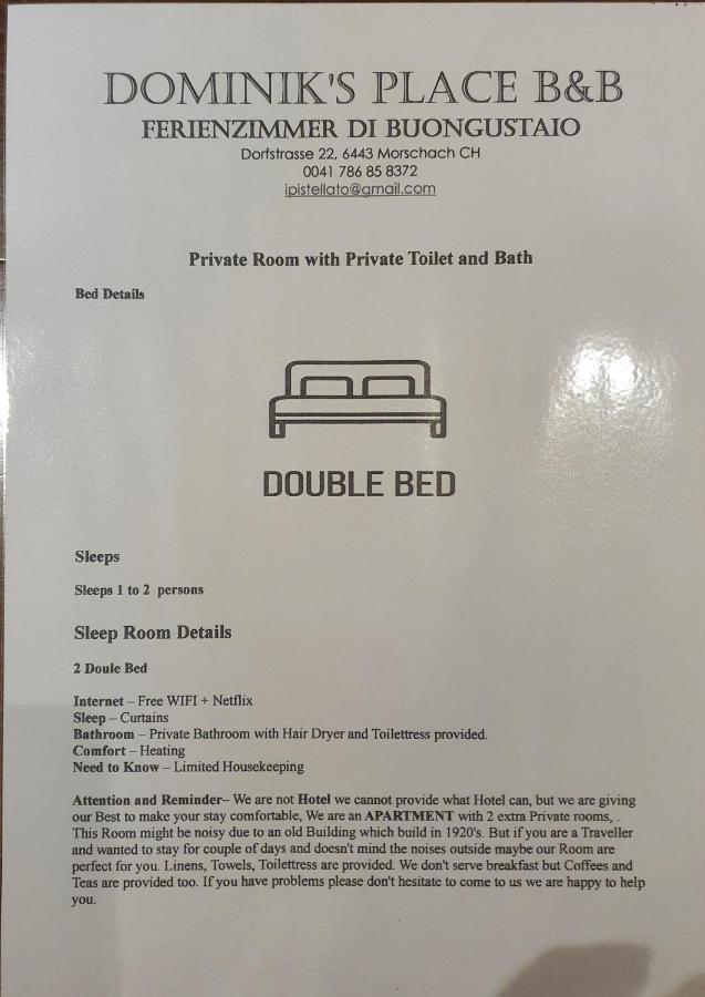 Buongustaio1 Zimmer Mit Ensuite T&B Моршах Экстерьер фото